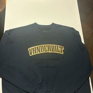 Fruit of the Loom Women’s Black Sweatshirt with Glitter Vanderbilt Logo